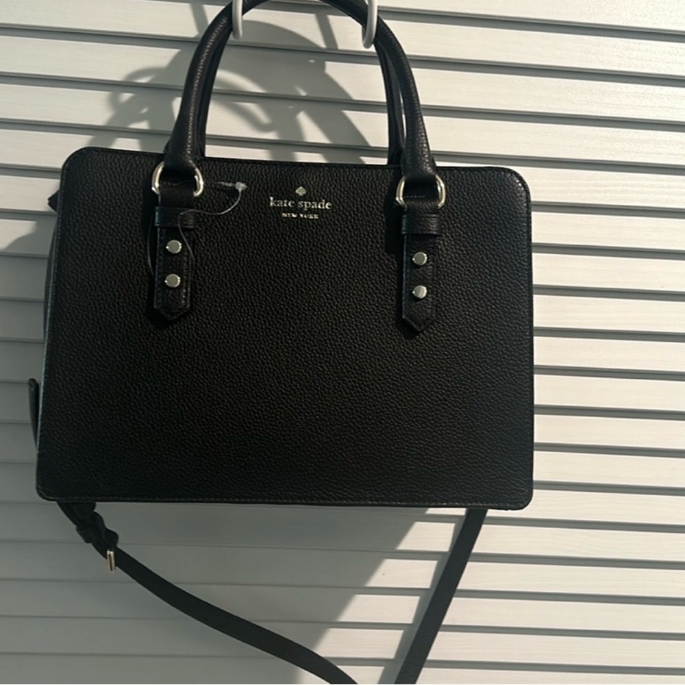 Kate Spade Black Textured Satchel